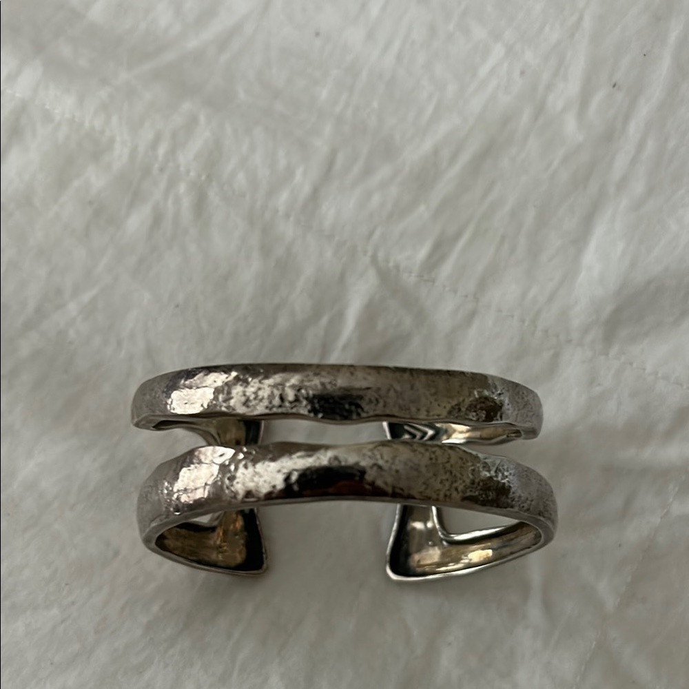 Silpada Silver Hammered Cuff Bracelet